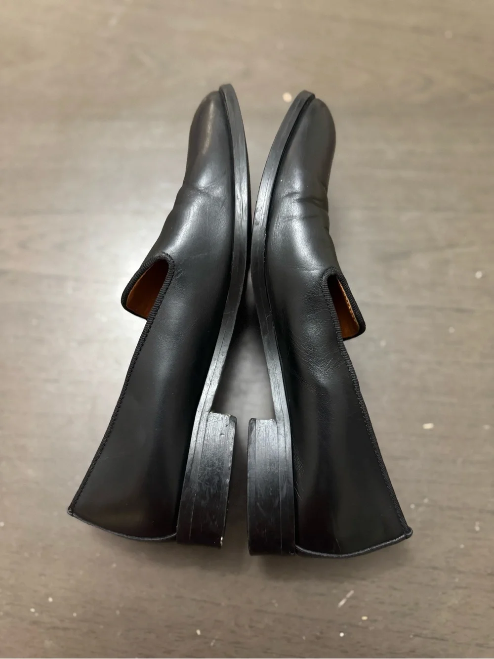 Everlane Shoes The Modern Loafer Leather Slip On Stacked   Heel Black Size 7.5